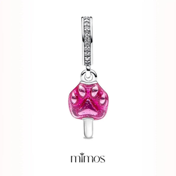 Pink Dog Paw Charm